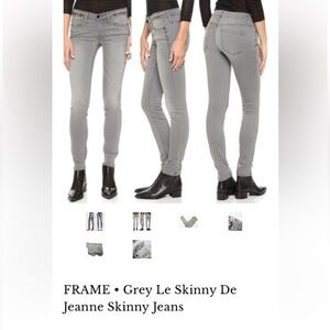 Frame Le high skinny jeans. Light gray.